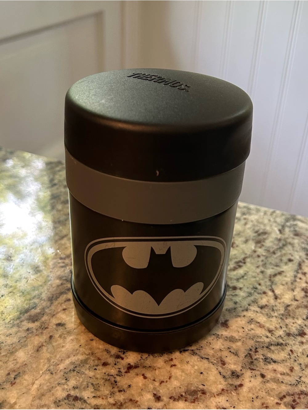 Thermos Black and Gray Batman Insulated Food Jar